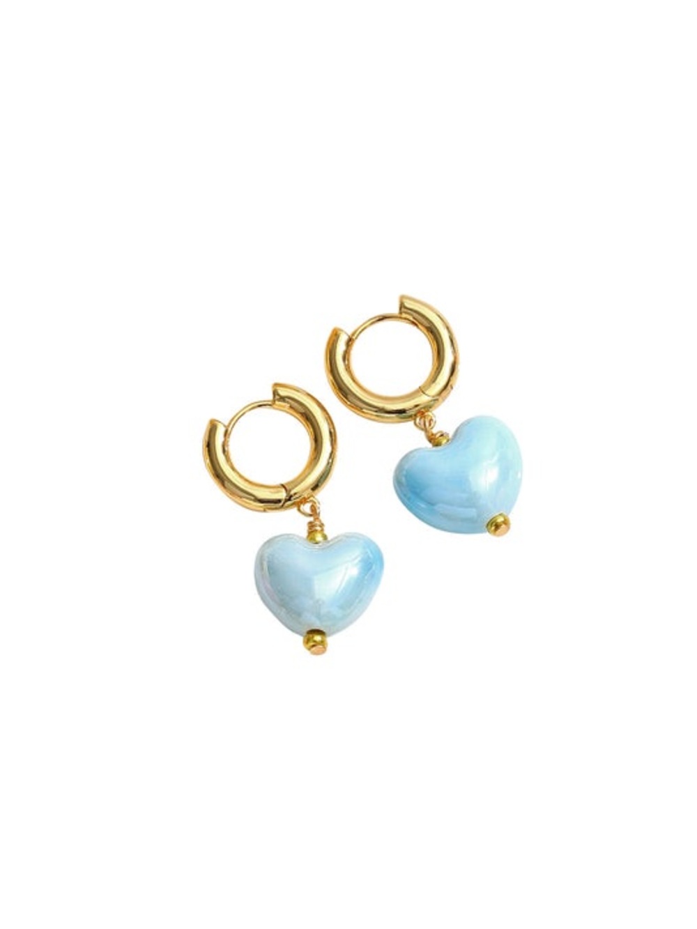 Heart hoop earrings #2594